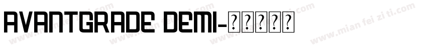 avantgrade demi字体转换